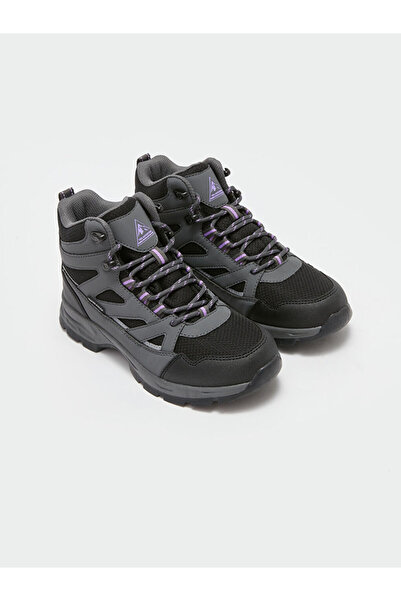 LC Waikiki Black Lace-Up Waterproof Women's Trekking Boots