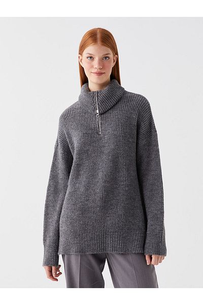 LC Waikiki Turtleneck Women's Knitwear Sweater - Solid Long Sleeve