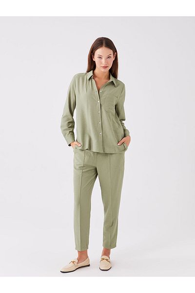 LC Waikiki Standard Fit Women's Trousers - Elastic Waist