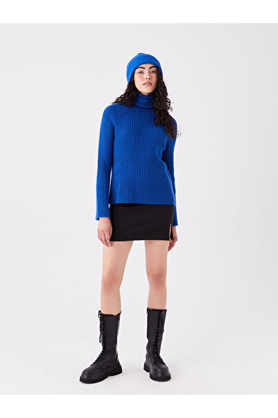 LC Waikiki Rolákový dámský úpletový svetr – pevný dlouhý rukáv