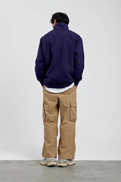 NOMARC Ласкаво просимо! Світло-синій напівфутболка з блискавкою.