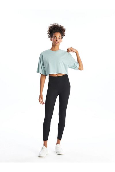 LC Waikiki Oversize Women's T-Shirt - Crew Neck, Straight Cut, Short Sleeve