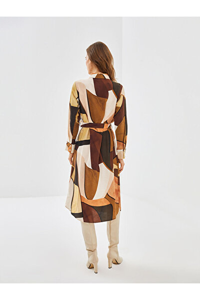 LC Waikiki Green Patterned Women's Shirt Dress