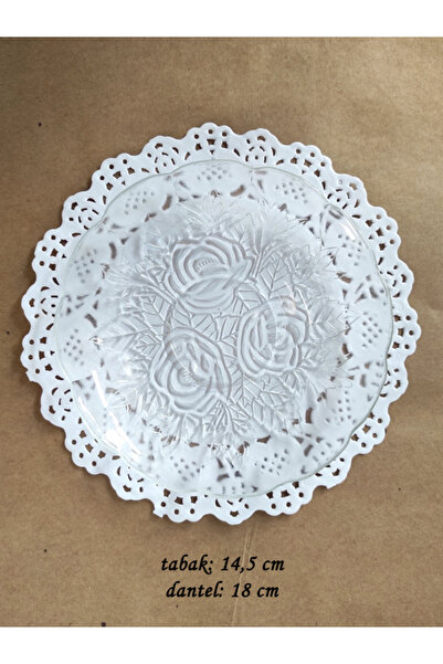 BEYHAN BAYHAN 20 Adet 18 Cm Yuvarlak Dantel Kağıt Tabak Altlığı