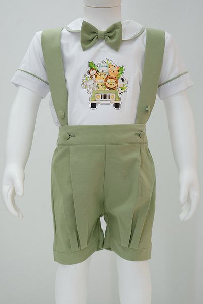 annerüyası Safari Printed Shorts Salopette Suit