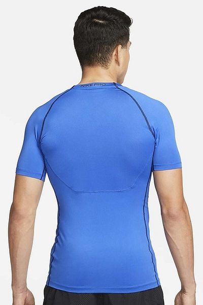 Nike Ανδρικό μπλουζάκι προπόνησης Pro Dri Fit - Slim Fit, κοντό μανίκι, μπλε σαξ