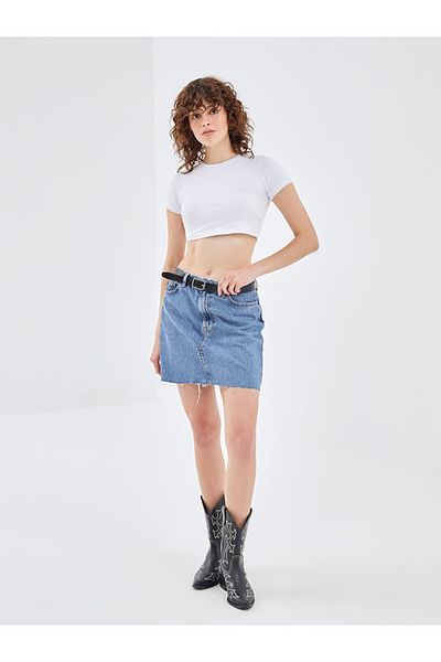 LC Waikiki Fustă Jeans de damă cu ajustare standard