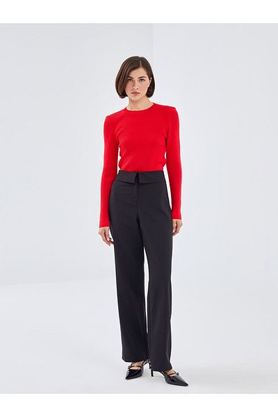 LC Waikiki Crew Neck Textured Women's Knitwear Sweater