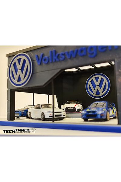 Tech Trade Vw Volkwagen Diecast Showroom Garage Diorama 1:64 Scale