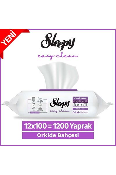 Sleepy Easy Clean Orkide Bahçesi Yüzey Temizlik Havlusu&mendili 12x100 (1200 ...