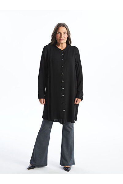 LC Waikiki LCW Grace Siyah Hakim Yaka Kadın Gömlek Tunik