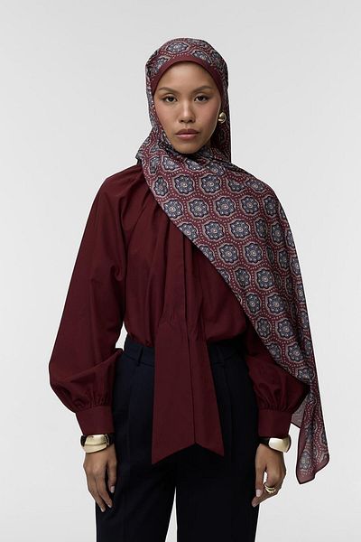 Qef Ruby Patterned Daily Print Shawl