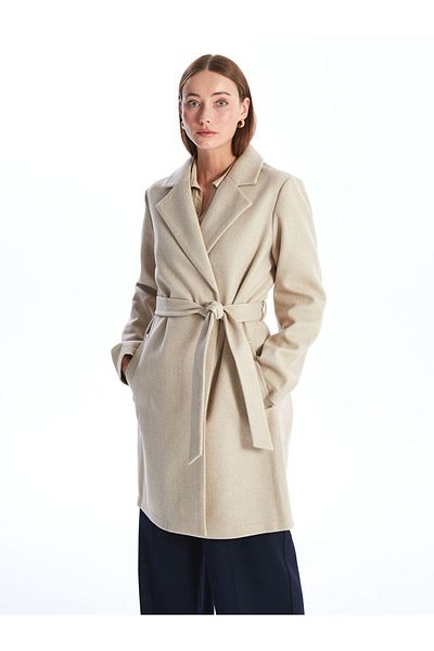 LC Waikiki Jacket Collar Women's Stamp Coat