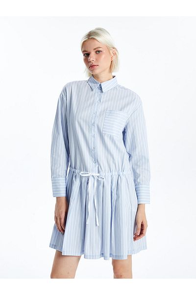 LC Waikiki Rochie de damă cu guler cămașă în dungi