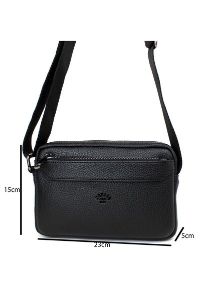 deri,se club Men's Black Medium Size Strap Messenger Shoulder Bag