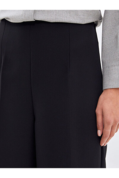 LC Waikiki Lcw Modest Black Standard Fit Wide Leg Women's Trousers