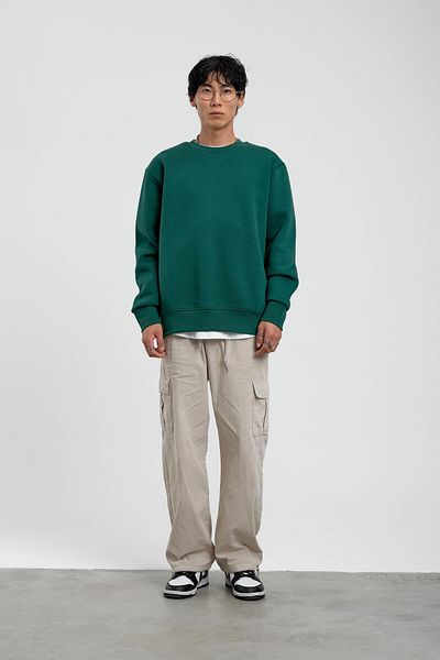 NOMARC Πράσινο φούτερ με λαιμόκοψη Basic Hooded
