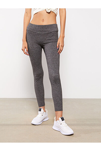 LC Waikiki Anthracite Women's Elastic Waist Plain Sports Leggings