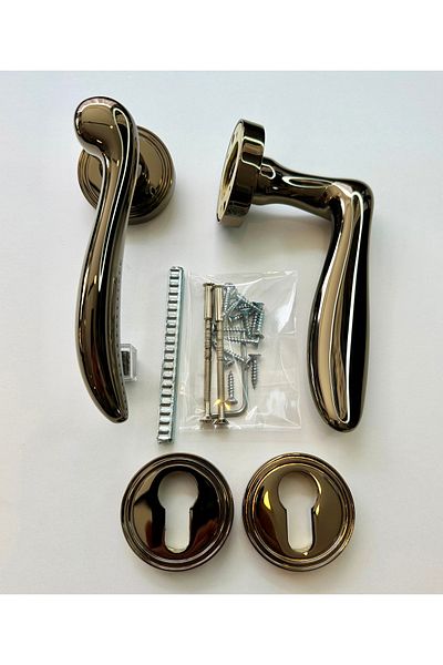 Hafele Troy Glossy Coffee Yale (Outdoor) Door Handle