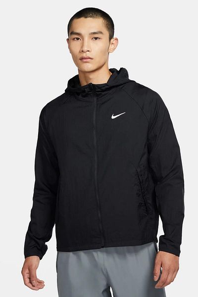 Nike Essential Running Jacket Reflective Συσκευασμένο Ανδρικό Μπουφάν Μαύρο