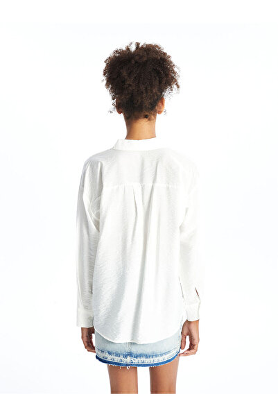 LC Waikiki oversized Γυναικείο πουκάμισο Aerobin - Απλό μακρυμάνικο