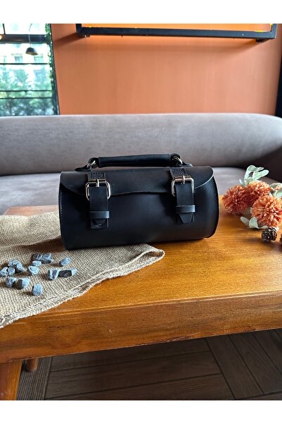 Leather Anatolia Hakiki Deri Kadın Omuz Çantası, Deri Silindir El Çantası, Kadın Çapraz Çanta, Taba, Siyah,Bordo,Mavi