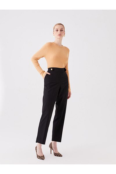 LC Waikiki Pohodlné tvarované dámské kalhoty s elastickým pasem