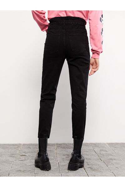 LC Waikiki Black Women's Mom Fit Straight Jeans