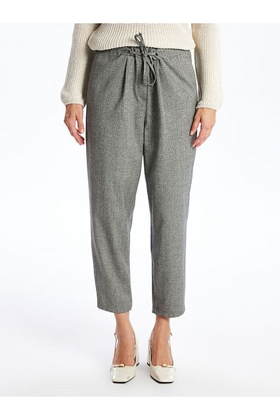 LC Waikiki Pantaloni de damă cu model în carouri - cu talie elastică