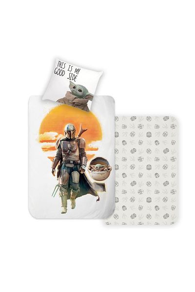 Disney Collection Mandalor Wendebettwäsche Set 140x200 - Kopfkissen 60x70, 100% Baumwolle