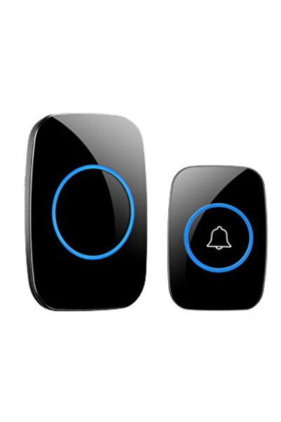 TruvaTicaret Kablosuz Kapı Zili Logosuz Tasarım Uzaktan Kumandalı Led Işıklı Kapı Zili Yüksek Sesli Uzun Mesafeli