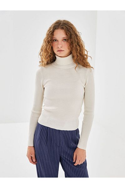 LC Waikiki Turtleneck Textured Women's Knitwear Sweater