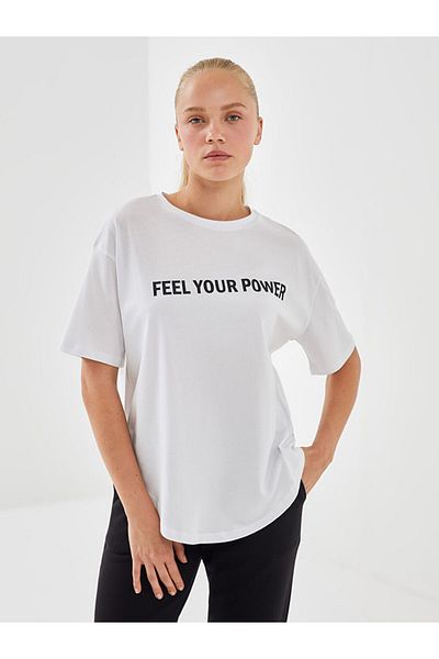 LC Waikiki Tricou sport pentru femei XSIDE ACTIVE cu decolteu cu imprimeu