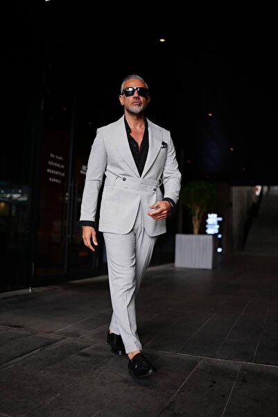 Fc Plus ÇİFT PARÇA KEMERLİ TORBA CEPLİ TAKIM ELBİSE