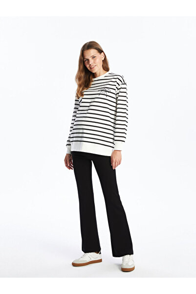 LC Waikiki Black Abdominal Panel Plain Maternity Leggings Pants