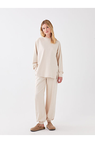 LC Waikiki Dámský pyžamový top – s kapucí a pevným dlouhým rukávem