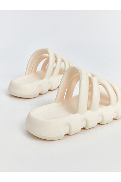 LC Waikiki Beige Tape Detailed Women's Slippers