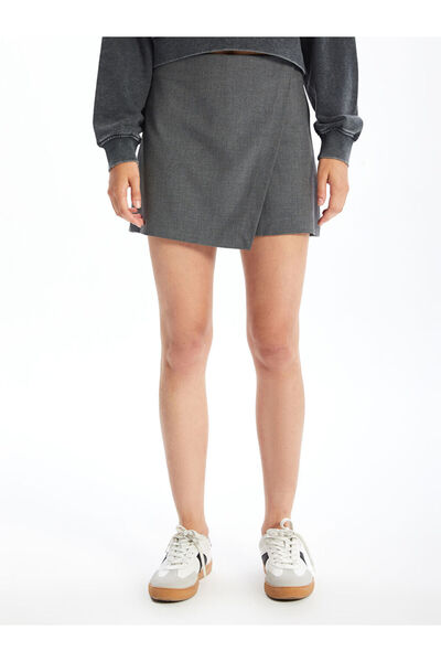 LC Waikiki Lcw Women's Zippered Waist Straight Shorts Skirt