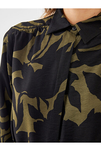 LC Waikiki Green Patterned Women's Shirt Dress