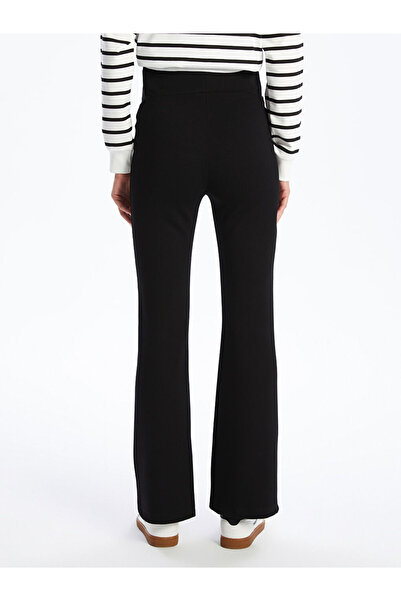 LC Waikiki Black Abdominal Panel Plain Maternity Leggings Pants