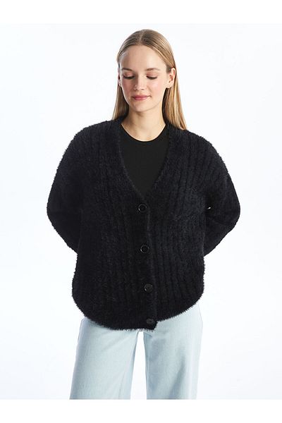 LC Waikiki Women's V-Neck Knitwear Cardigan