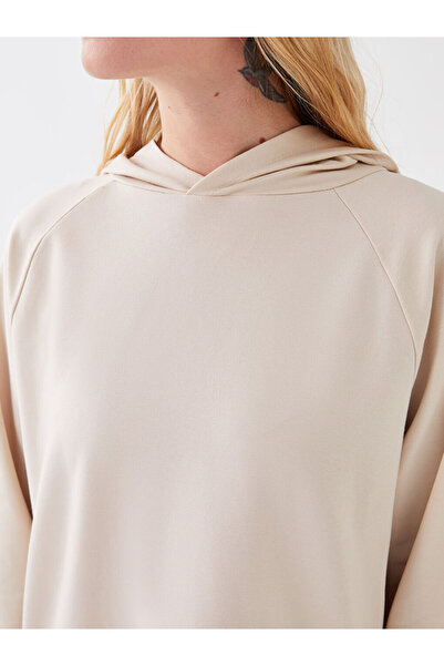 LC Waikiki Dámský pyžamový top – s kapucí a pevným dlouhým rukávem