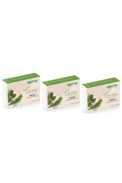 Agarta Natural Handmade Pine Soap 150 Gr X 3 Pieces