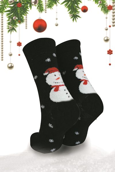 bistil New Christmas Gift Bistyle Children's Snowman - Man Christmas Heelless Socks
