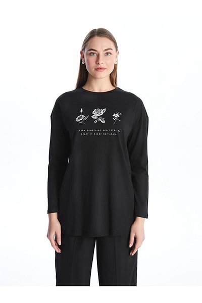 LC Waikiki Γυναικείο τουνίκ - Crew Neck και εμπριμέ σχέδιο