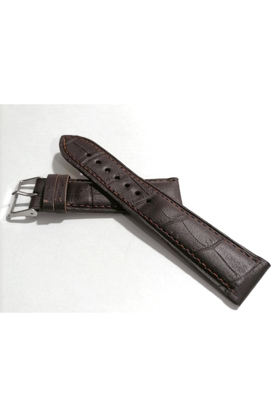 FADO Brown Genuine Leather Watch Band with 22 mm Strap - Half Crocodile