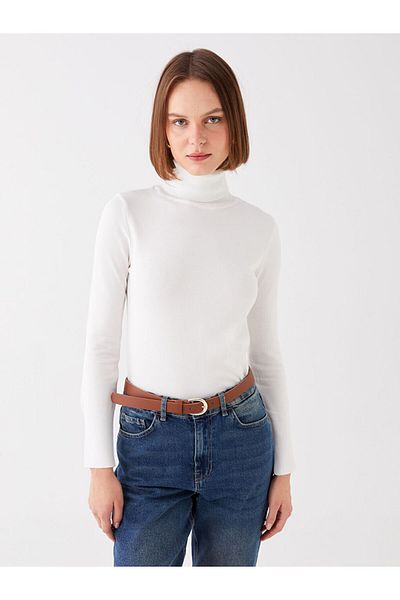 LC Waikiki Turtleneck Women's Knitwear Sweater - Solid Long Sleeve