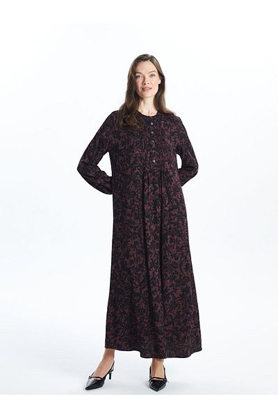 LC Waikiki Crew Neck Print Women's Dress - W49223Z8