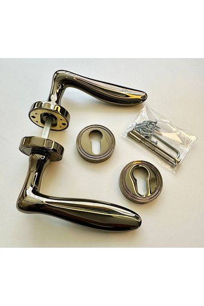 Hafele Troy Glossy Coffee Yale (Outdoor) Door Handle