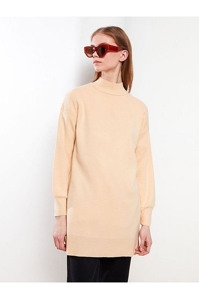 LC Waikiki Half Turtleneck Plain Long Sleeve Women's Knitwear Tunic
